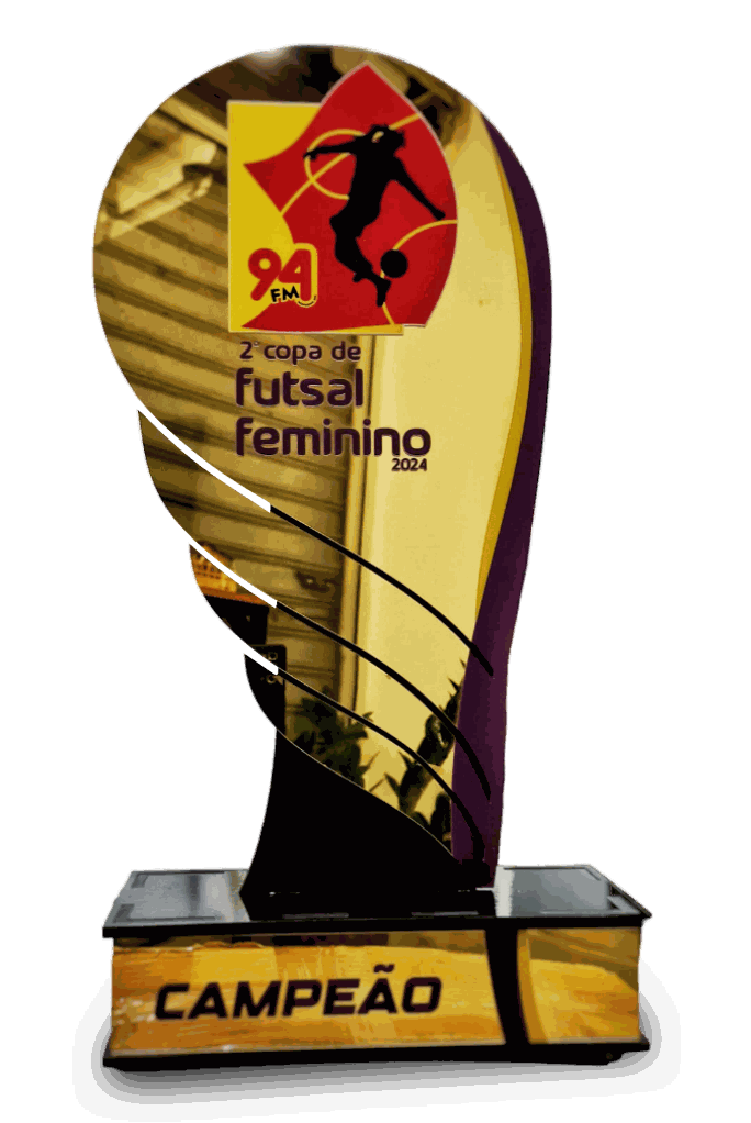 Troféu personalizado de futsal